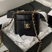 Chanel AP3459 Mini Box Bag in Lambskin Black