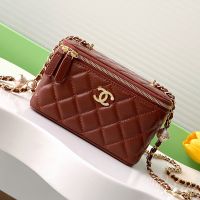 Chanel AP4285 Vanity with Chain in Lambskin Brown