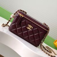 Chanel AP4285 Vanity with Chain in Lambskin Burgundy