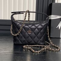 Chanel AP4386 Classic Clutch with Chain in Grained Calfskin Black
