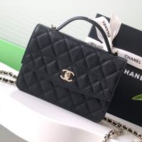 Chanel AP4406 Mini Backpack in Grained Calfskin Black
