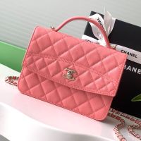 Chanel AP4406 Mini Backpack in Grained Calfskin Pink