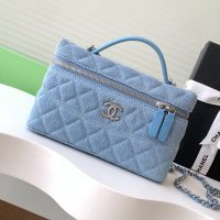 Chanel AP4407 Long Vanity with Chain in Denim Blue