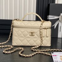 Chanel AP4407 Long Vanity with Chain in Grained Calfskin Khaki