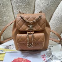 Chanel AS2908 Dumas Small Backpack in Calfskin Brown