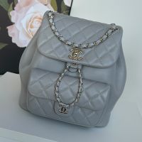 Chanel AS3618 Dumas Large Backpack in Lambskin Grey