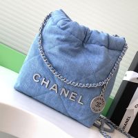 Chanel AS3980 22 Mini Handbag in Denim Blue