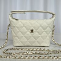 Chanel AS4386 Clutch with Chain in Grained Calfskin Beige