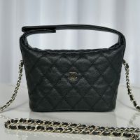 Chanel AS4386 Clutch with Chain in Grained Calfskin Black