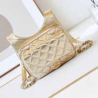 Chanel AS4621 Mini Backpack in Metallic Lambskin Gold