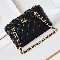 Chanel AS5152 Bowling Bag in Shiny Lambskin Black