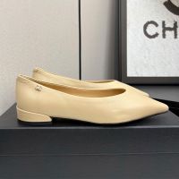 Chanel Ballet Flats with CC Logo Women in Lambskin Brown