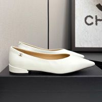 Chanel Ballet Flats with CC Logo Women in Lambskin White