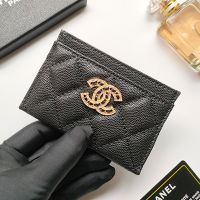 Chanel AP2737 Card Holder in Grained Calfskin Black