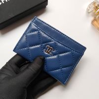 Chanel AP0213 Classic Card Holder in Shiny Calfskin Navy Blue