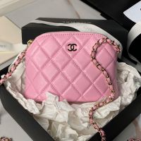 Chanel AP4000 Classic Clutch with Chain in Lambskin Pink