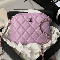 Chanel AP4000 Classic Clutch with Chain in Lambskin Purple