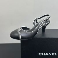 Chanel G25871 Slingback Pumps with CC Logo Women in Lambskin Black