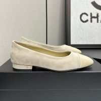 Chanel G31321 Ballet Flats Women in Suede Beige