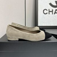 Chanel G31321 Ballet Flats Women in Suede Grey
