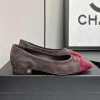 Chanel G31321 Ballet Flats Women in Suede Taupe