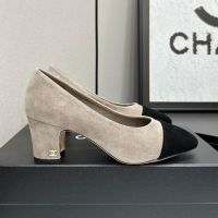 Chanel G31749 Pumps Women in Suede Beige/Black