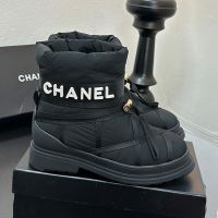 Chanel G35342 Ankle Boots Women in Down-Filled Technical Fabric Black