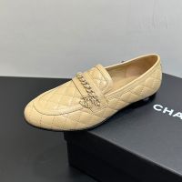 Chanel G37312 Moccasins with Strass Woven Chain Women in Lambskin Brown