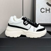 Chanel G45212 Platform Sneakers Women in Calfskin White