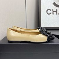 Chanel G45494 Ballet Flats with Camellia Women in Lambskin Brown/Black
