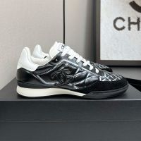 Chanel G45839 Sneakers with Logo Patch Women in Shiny Calfskin Black