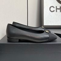 Chanel G46442 Ballet Flats with CC Buckle Women in Lambskin Black