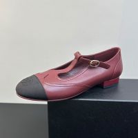 Chanel G46444 Mary Janes Women in Lambskin Burgundy