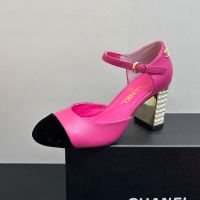 Chanel G46525 Pumps with Pearls Heel Women in Lambskin Rose