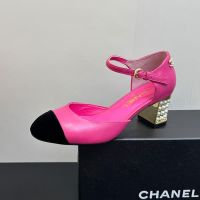Chanel G46526 Pumps with Pearls Heel Women in Lambskin Rose