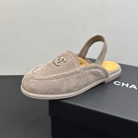 Chanel G46601 Mules with Elastic Band Women Suede Grey