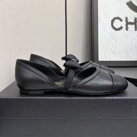 Chanel G46701 Mary Janes with CC Logo Bow Women in Lambskin Black