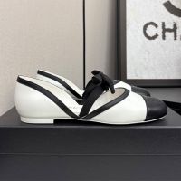 Chanel G46701 Mary Janes with CC Logo Bow Women in Lambskin White