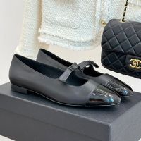 Chanel G46726 Mary Janes with CC Logo Bow Women in Calfskin Black