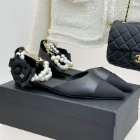 Chanel G46851 Flats Women in Lambskin Black