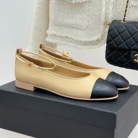 Chanel G46932 Ballet Flats Women in Lambskin Khaki