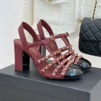 Chanel G46956 Slingback Pumps Women in Lambskin Burgundy