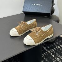 Chanel G47005 Moccasins Women in Suede Brown