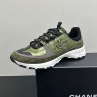 Chanel G47010 Sneakers Women in Calfskin and Suede Green