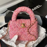 Chanel AP3435 Kelly Clutch with Chain in Tweed Pink