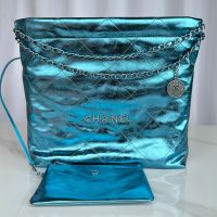 Chanel AS3261 22 Handbag in Shiny Calfskin Teal