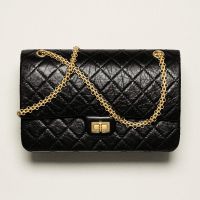 Chanel A37587 Reissue 2.55 Jumbo Handbag in Aged Calfskin Black/Gold