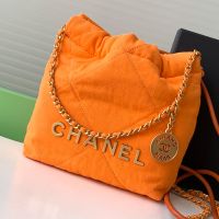 Chanel AS3980 22 Mini Handbag in Canvas Orange