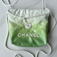 Chanel AS3980 22 Mini Handbag in Gradient Calfskin Green