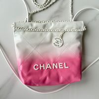 Chanel AS3980 22 Mini Handbag in Gradient Calfskin Rose